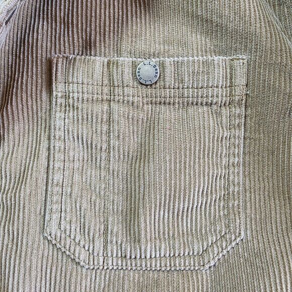 LL Bean Men’s 1912 Heritage Lined Shirt Jac Shacket Corduroy Tan L Regular - Picture 11 of 13